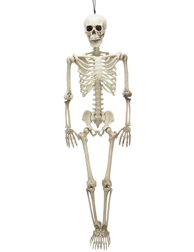 Squelette articulé Halloween pour décoration couleur os
