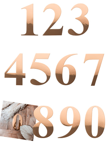 Nalepka s številko 15 iz rožnatega zlata cm za okras
