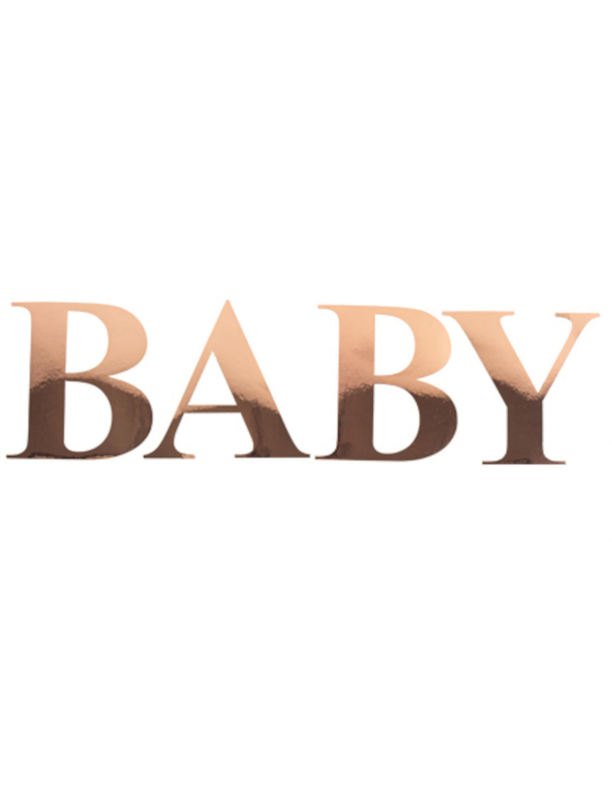 Stickers baby lettres pour baby shower rose gold