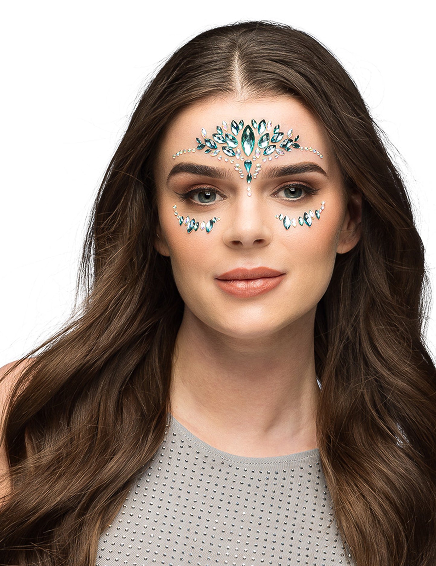 Odrasli turkizno modro lepilo Rhinestones