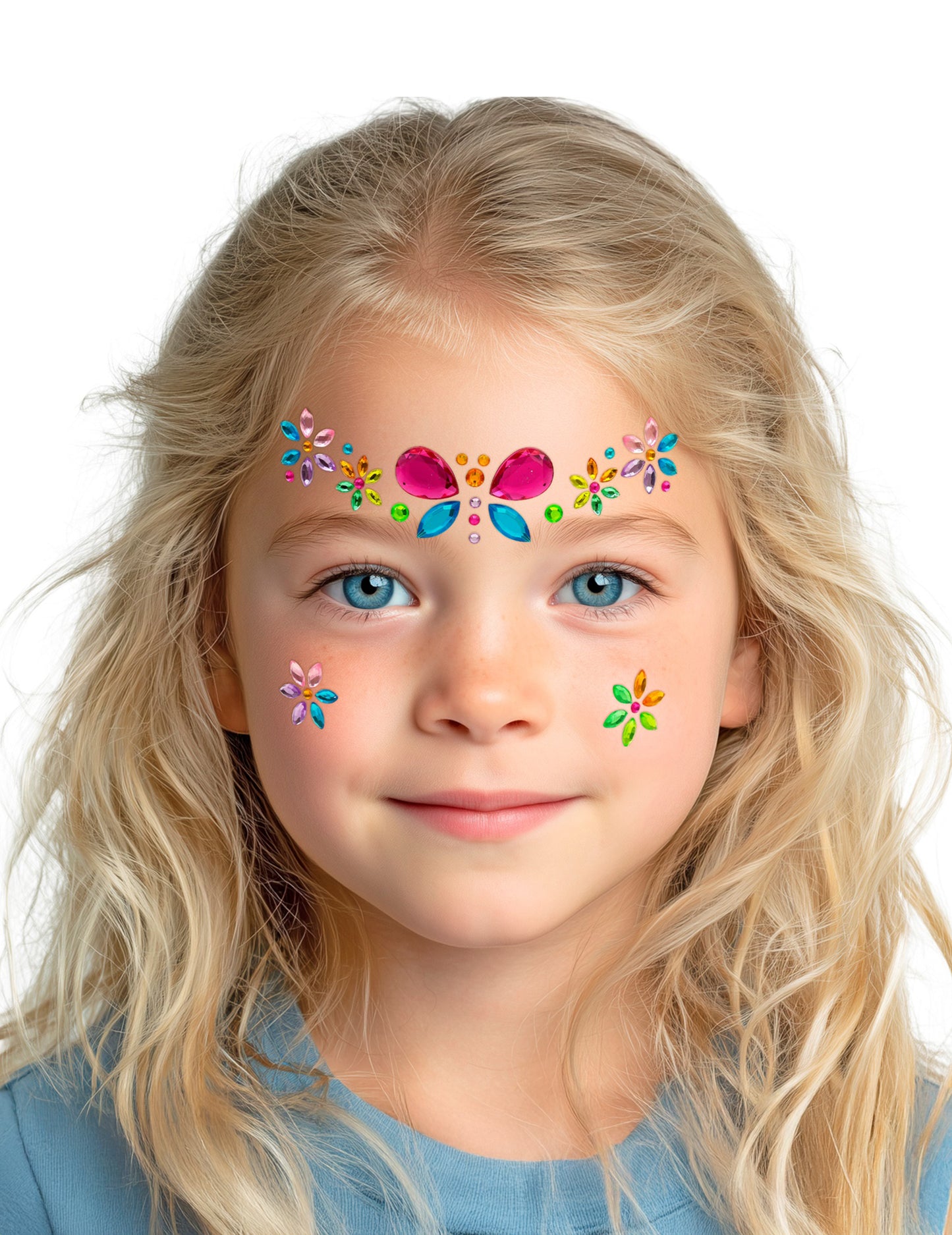 Strass adhésifs papillon et fleurs