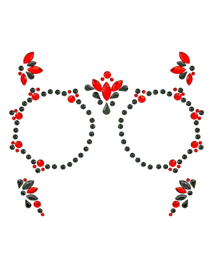 Détail des motifs des strass adhésifs squelette