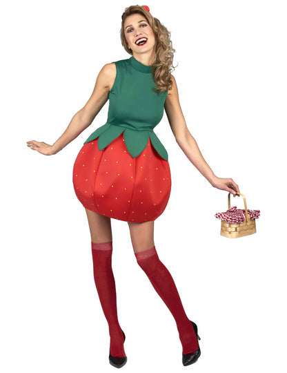 Ženska jagodna obleka