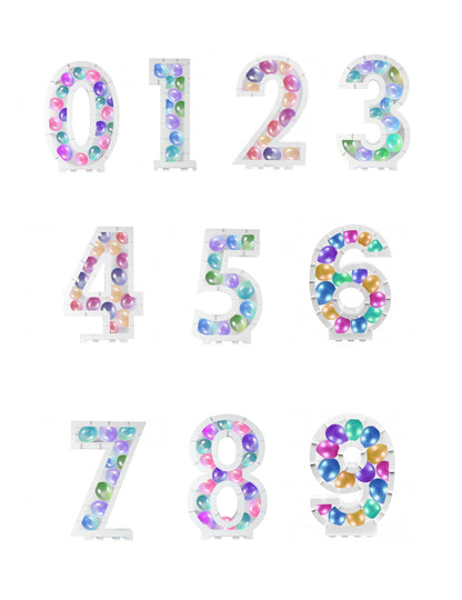 Bela struktura figur za 64 cm balone