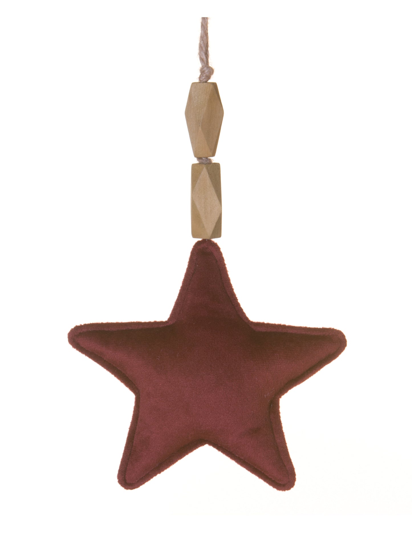 Viseča svetilka Star iz bordo žameta 15 cm za jelko