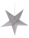 Lanterne étoile pour décoration grise avec motifs dorés