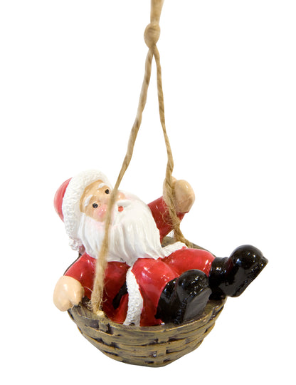 Božiček visi v svoji košari iz smole, 6 x 4 x 4 cm za jelko