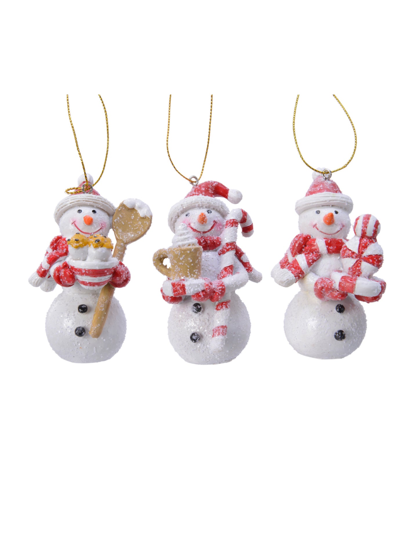 Viseča igrača Snežak 8 cm naključni vzorec za božično drevo