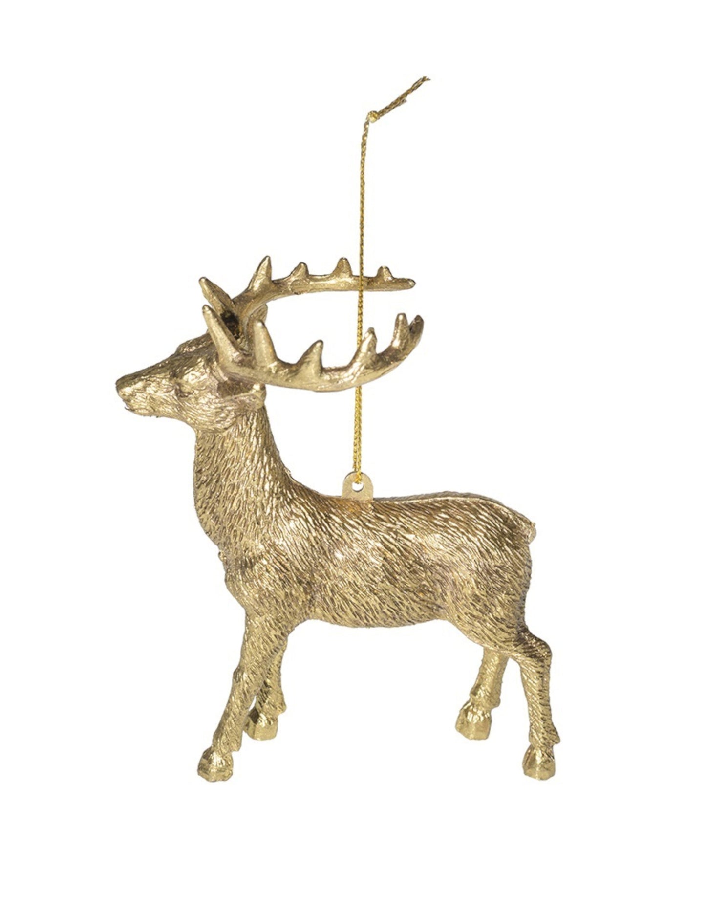 Zlati jelenov okrasek za božično drevo 13 cm šik dekor