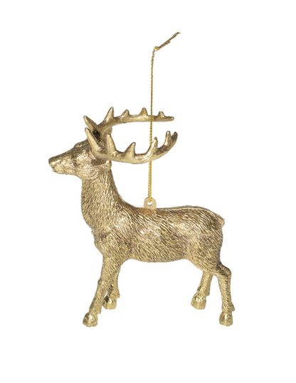 Zlati jelenov okrasek za božično drevo 13 cm šik dekor