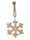 Suspension pour sapin flocon en bois aspect naturel