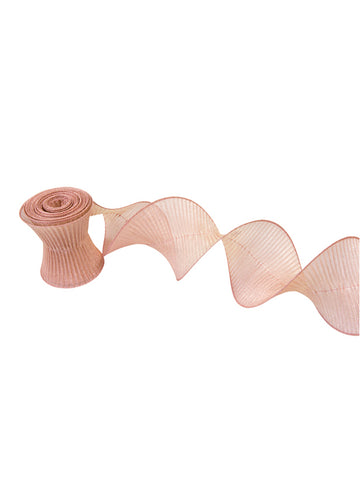 30 cm sijoč ojačan naguban trak v rožnato zlati barvi cm x 2,5 m za poroko