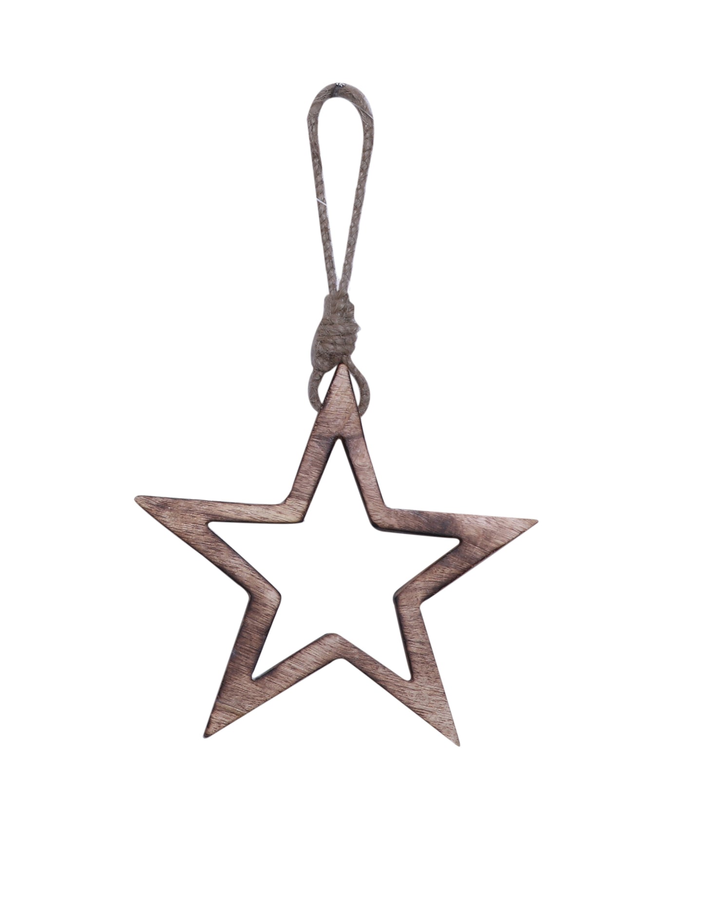 Leseni okraski za božično drevo v obliki zvezde 15 cm naravna dekoracija