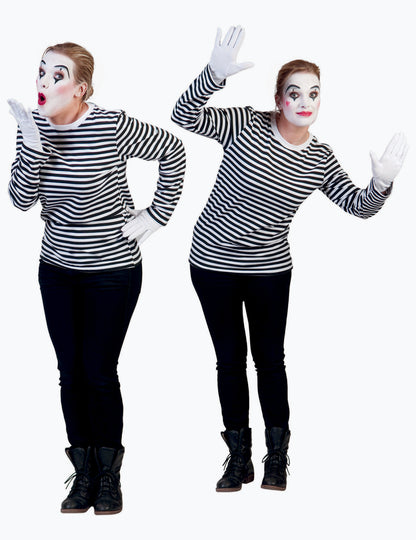 Majica z mime odraslimi z dolgimi rokavi