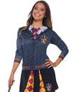 T-shirt Gryffondor Harry Potter™ pour femme gris avec motif cravate et écusson