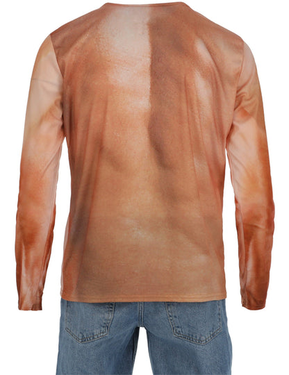 Pogled zadaj na T-shirt z mišicami za odrasle