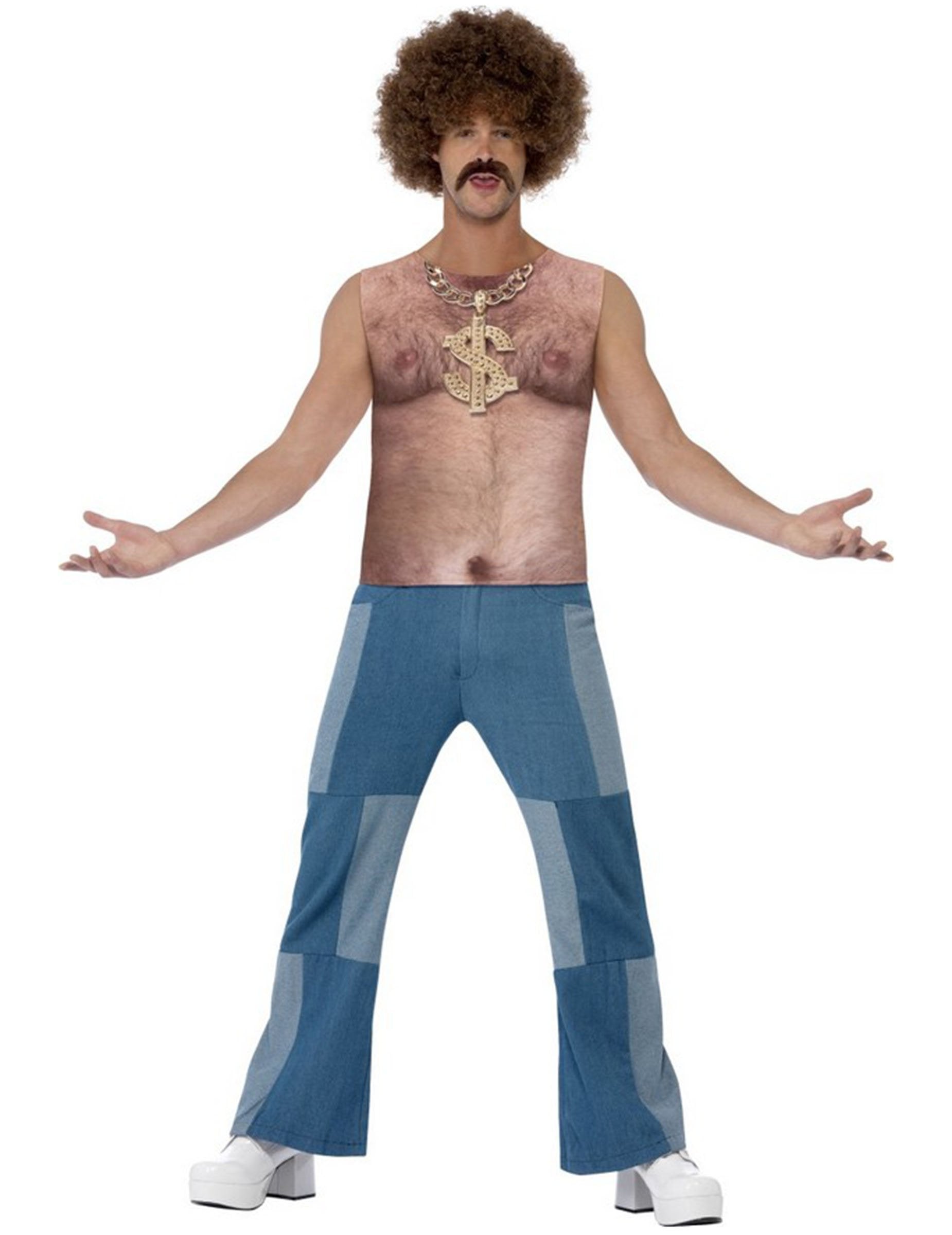 T-shirt z dlakavo prsnico za odrasle z natisnjenim dolarjem