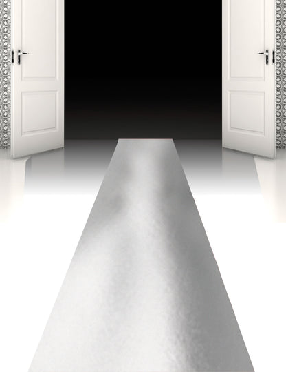 Tapis argent pour fête argenté