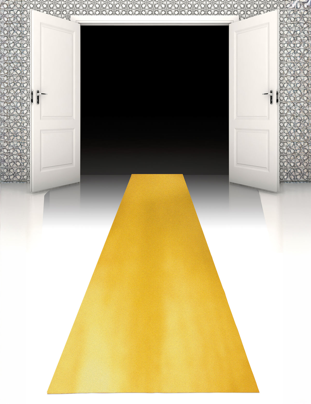 Tapis doré pour fête scintillant