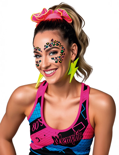 Večbarvna leopardja bleščeča tetovaža