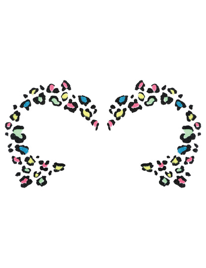 Večbarvna leopardja bleščeča tetovaža