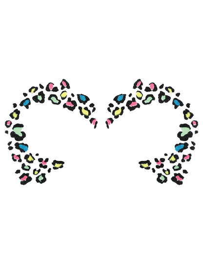 Večbarvna leopardja bleščeča tetovaža