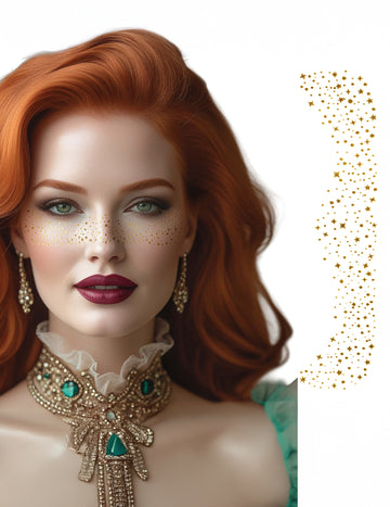 Zlata tetovaža pegic za obraz 