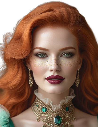 Zlata tetovaža pegic za obraz 