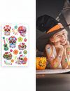 Tatouages Dia de los muertos pour enfant colorés
