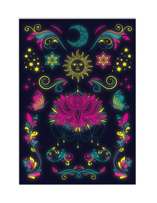 Vue d'ensemble de la planche du Tatouages ornementaux UV pour adulte