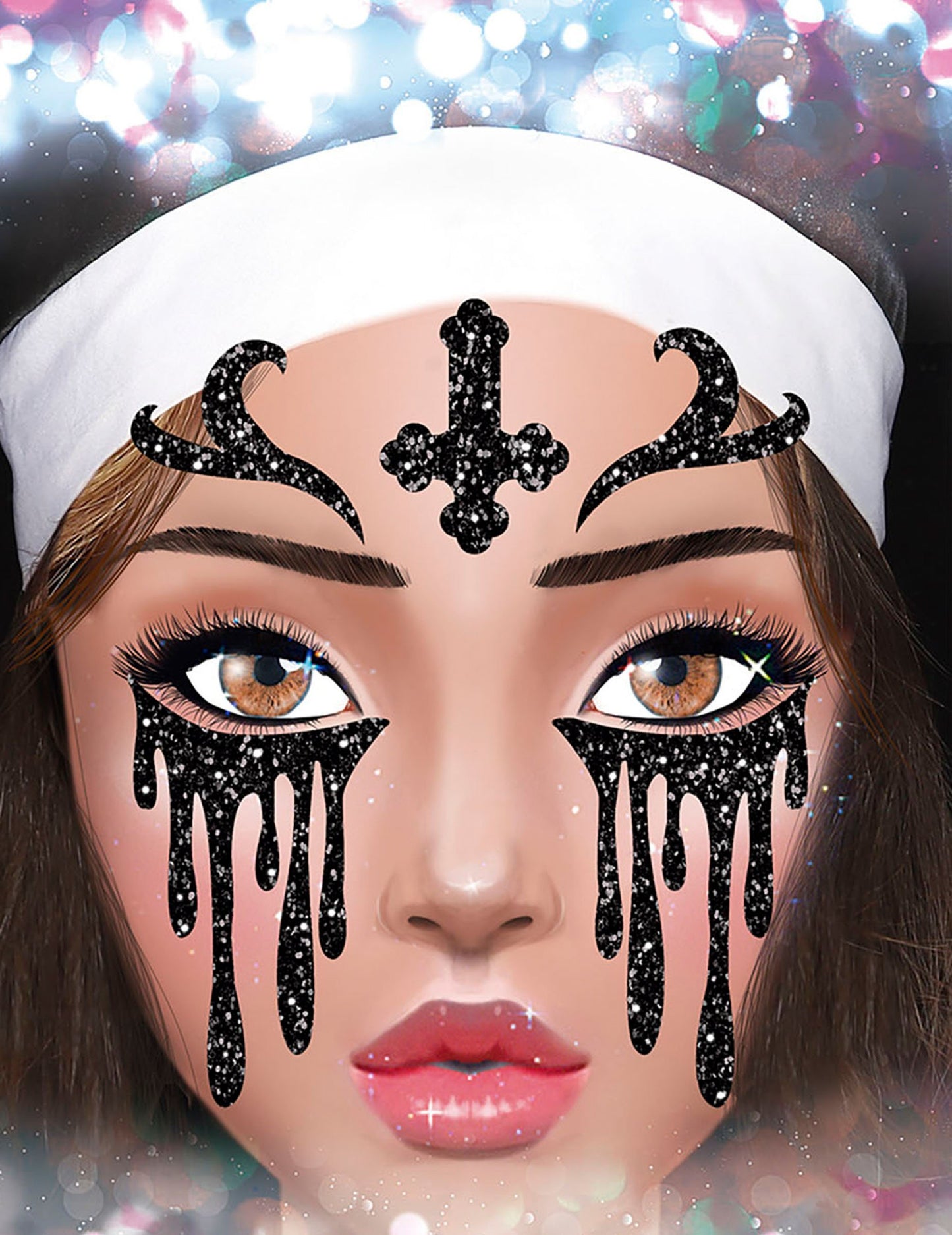Tetovaže Black Nun Glitter