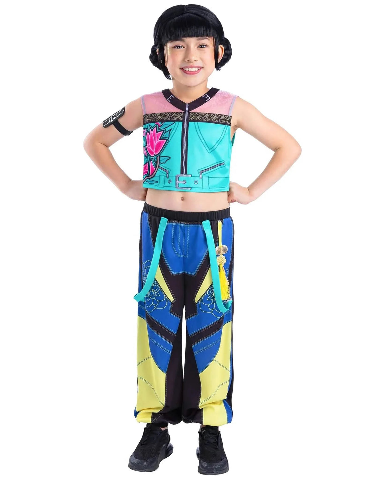 Komplet za preoblačenje in lasulja Zoey Kpop Demon Hunter™ za deklico