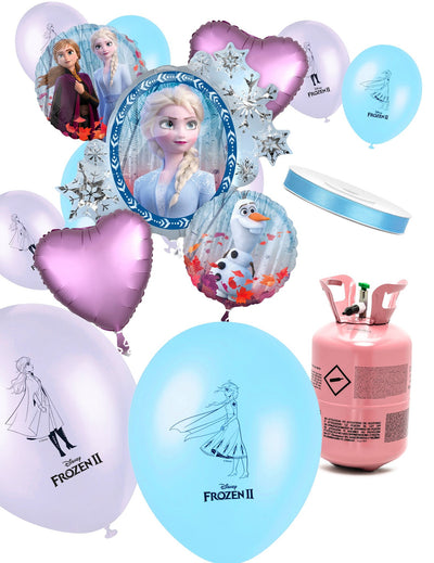 Komplet steklenice helija s 13 baloni Frozen™ in trakom