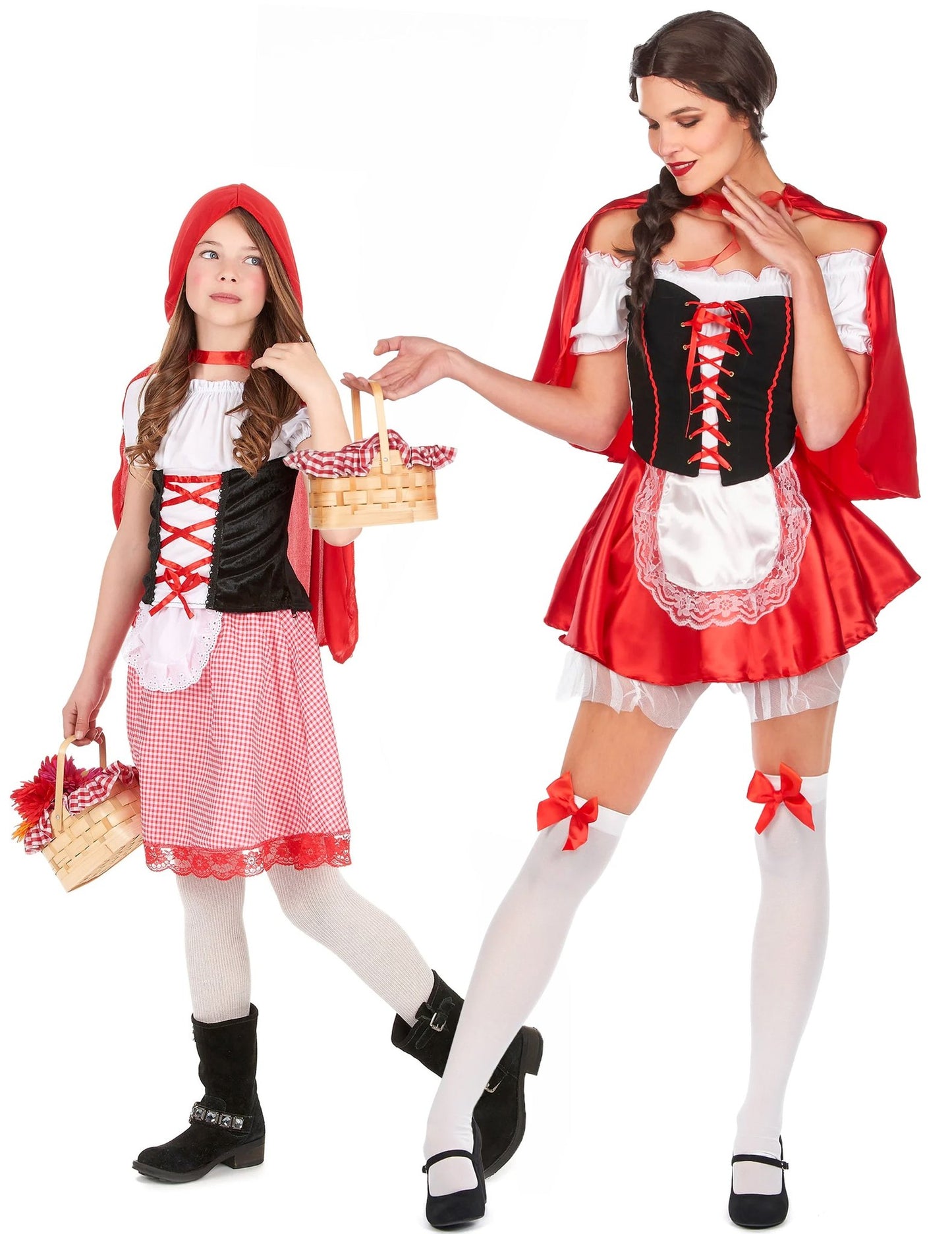 Déguisement de couple chaperon rouge mère et fille
