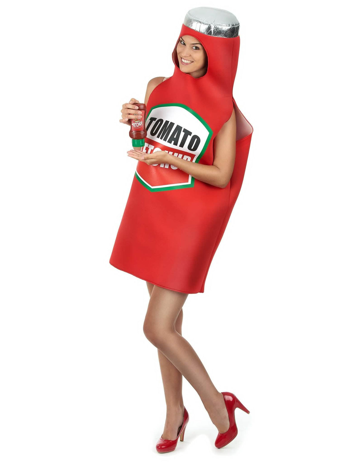 Odrasli par kostum hot dog in kečap