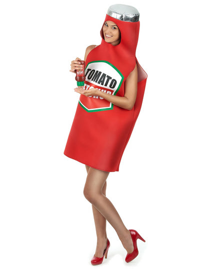 Odrasli par kostum hot dog in kečap