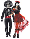 Par kostuma mehiškega okostnjaka Dia de los Muertos za odrasle za noč čarovnic