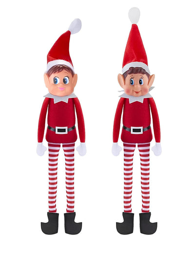 Duo prazničnih božičnih škratov Elvie in Elfie