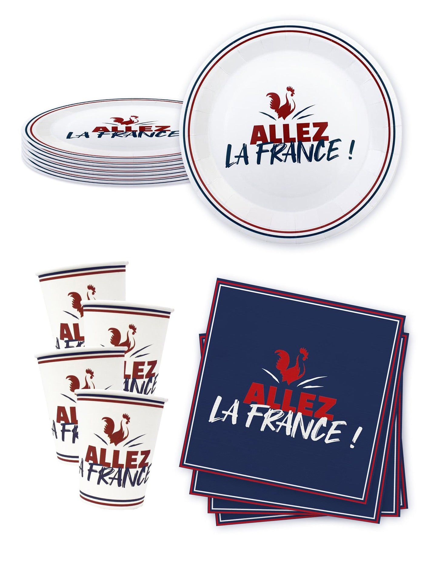 Komplet za enkratno uporabo za posodo Allez la France