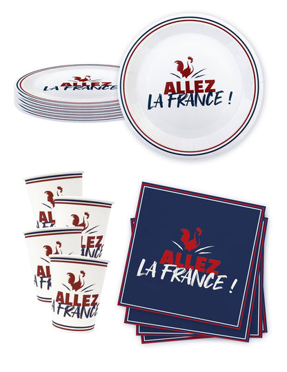 Komplet za enkratno uporabo za posodo Allez la France