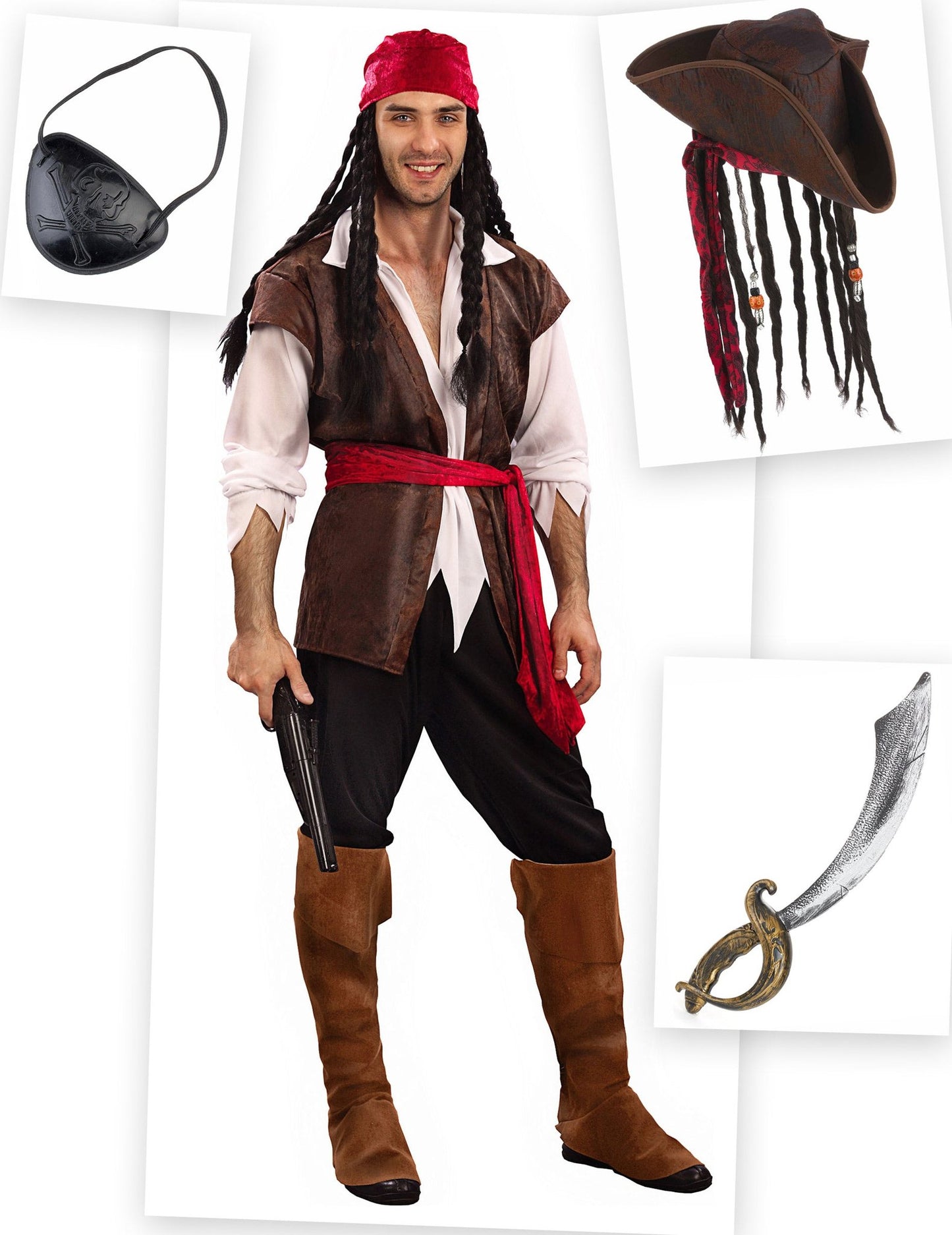 Paket piratske kostumske oprave za moške