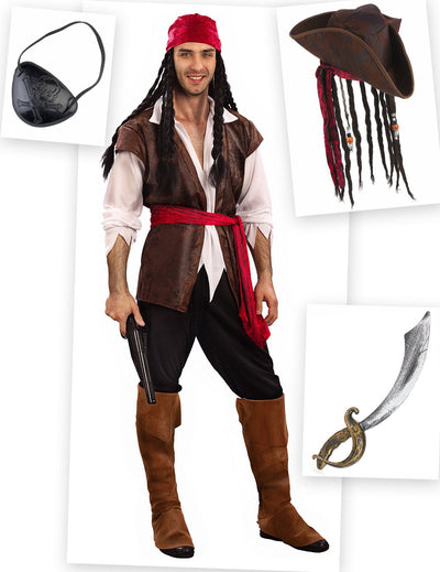 Paket piratske kostumske oprave za moške