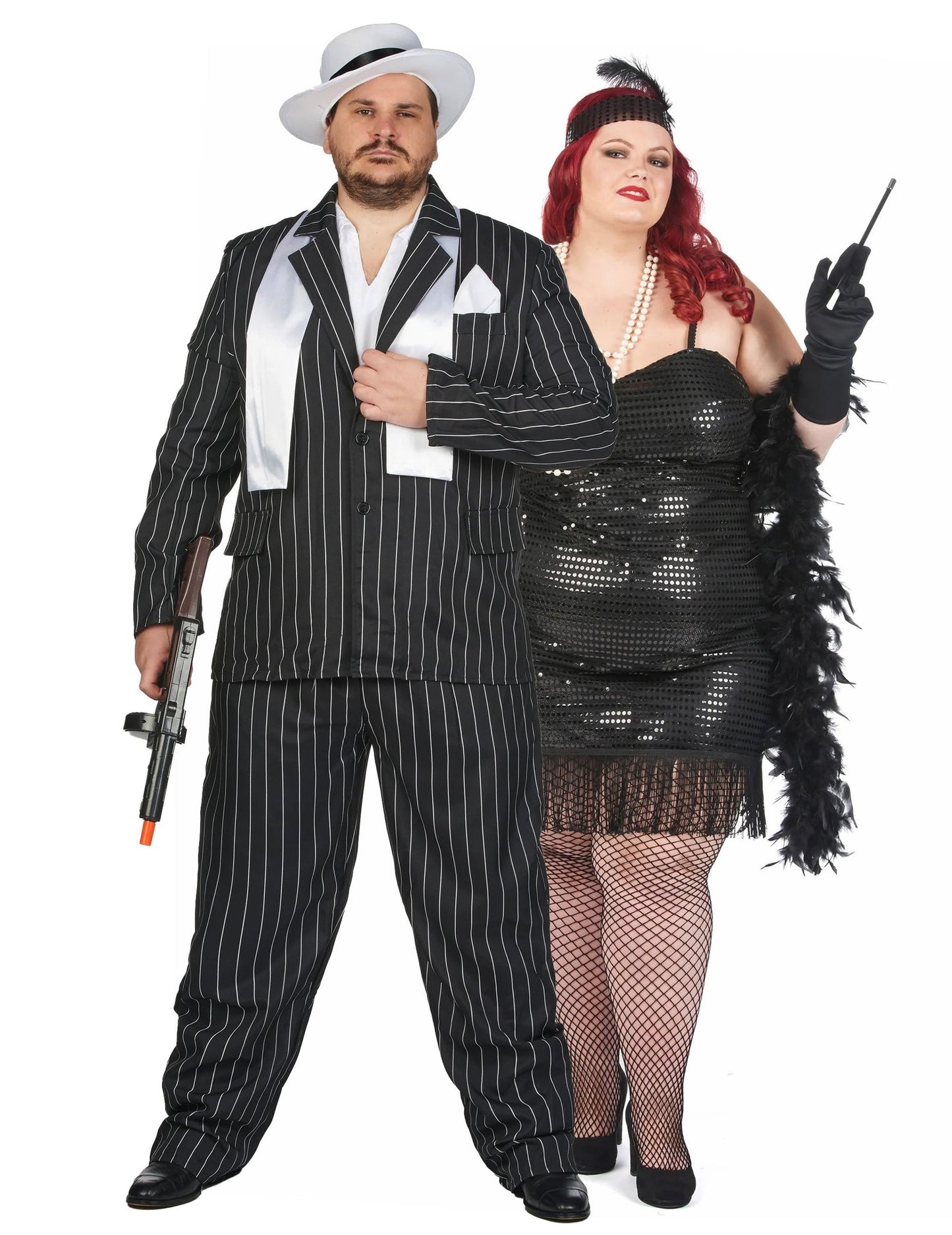 Plus-size odrasli kostum za par v stilu charleston