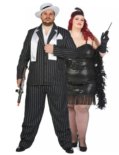 Plus-size odrasli kostum za par v stilu charleston