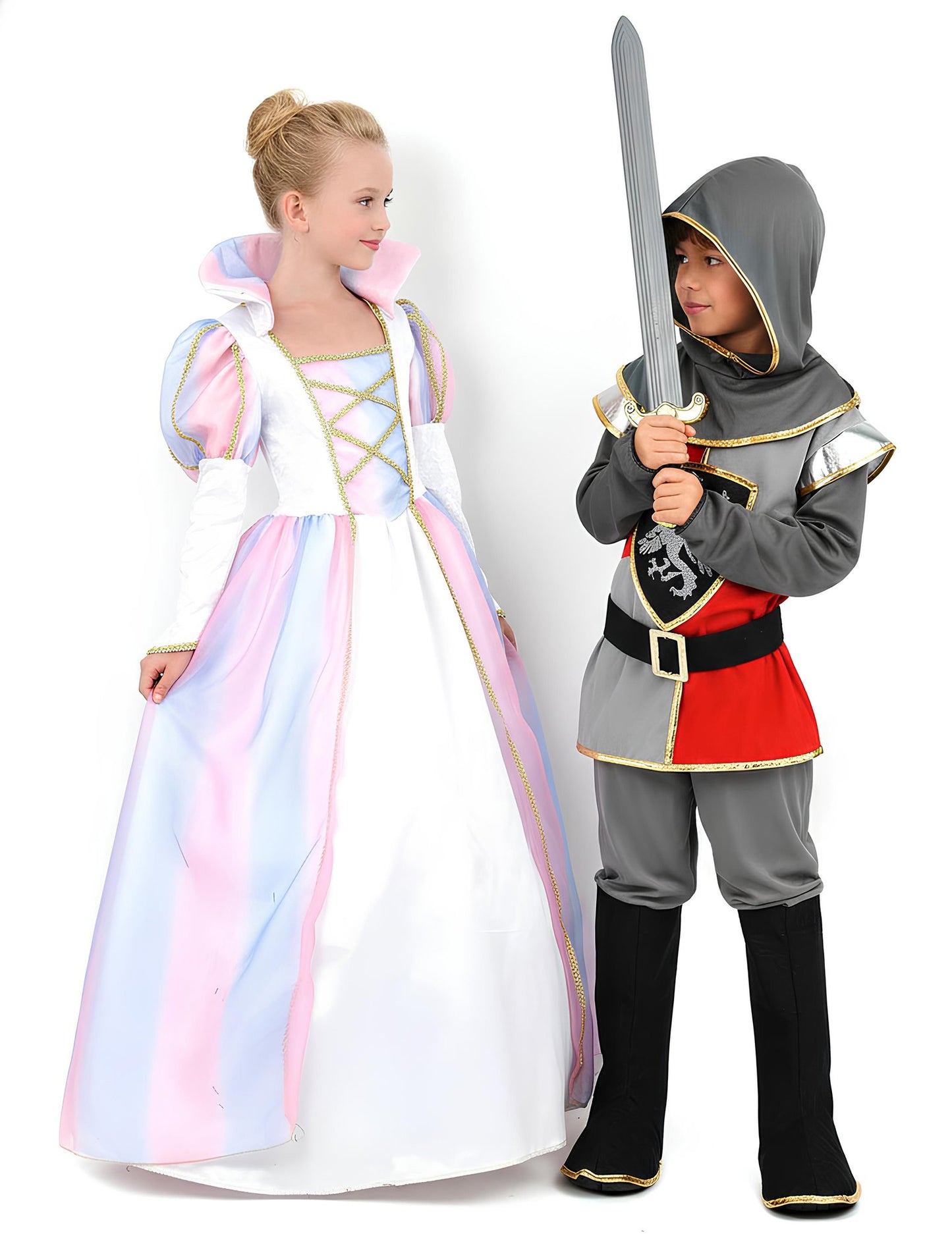 Komplet kostumov viteza in princese za otroke