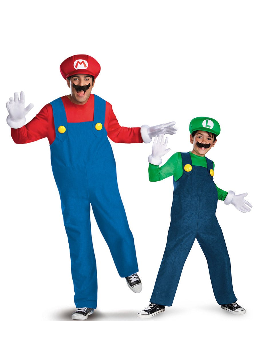 Pustna kostuma za par Mario™ in Luigi™ oče in sin