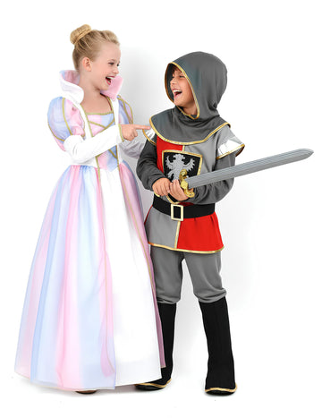 Komplet kostumov viteza in princese za otroke