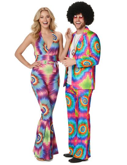 Kostum za odrasle psihedelični hipijevski par