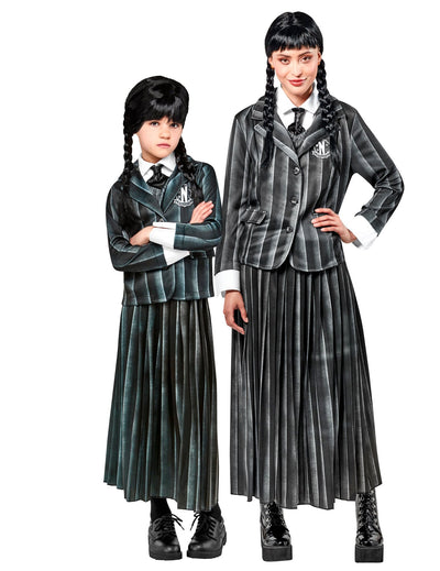 Pustna preobleka šolske uniforme za par Wednesday Addams™ za otroke in odrasle