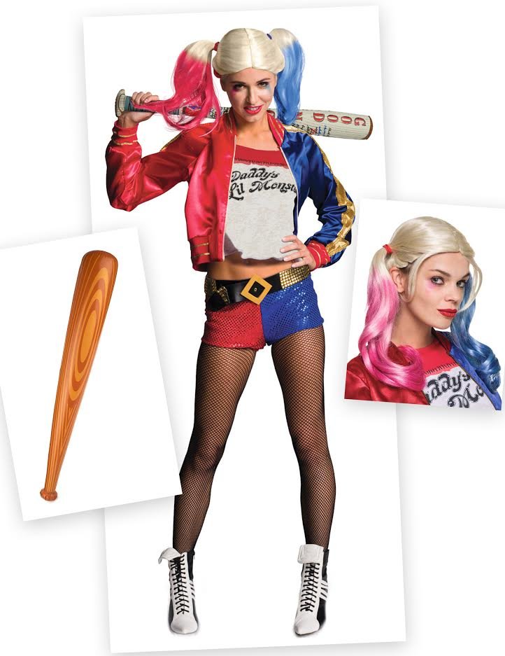 Paket kostuma in dodatkov Harley Quinn za ženske